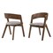 Armen Living Jackie Mid-Century Upholstered Dining Chairs in Walnut finish, PK2 LCJASIBRWA - alternate 1